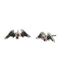 Betsey Johnson Faux Stone Bat Stud Earrings