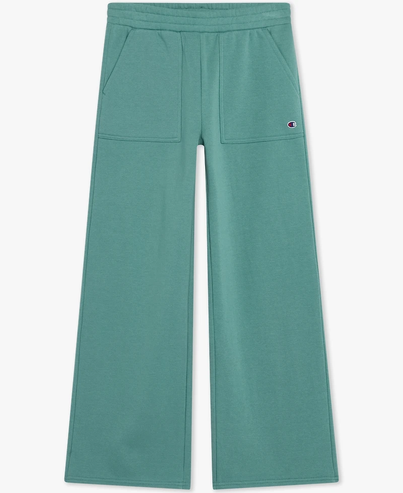 Champion Big Girls Cotton-Blend Fleece Wide-Leg Pants