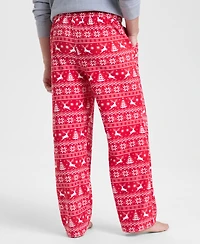 Holiday Lane Men's Deer Fair Isle Fleece Pajama Pants, Macy's Exclusive