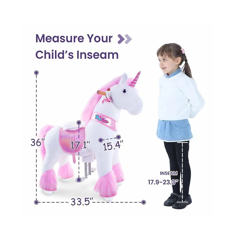 PonyCycle Ride-on Unicorn Model U Size 4 for 4-7 Years