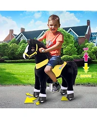 PonyCycle Ride-on Horse Black Model E Size 4 for 4-7 Years