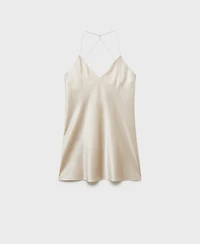 Mango Women's Silk Strapless Nightgown