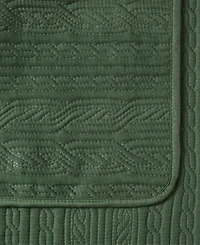 Seventh Studio Cable-Knit Pinsonic Microfiber -Pc. Quilt Set