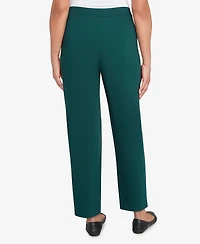 Alfred Dunner Women's Classic Allure Fitted Stretch Medium Length Pants