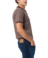 Buffalo David Bitton Men's Walbert Ribbed Polo Shirt