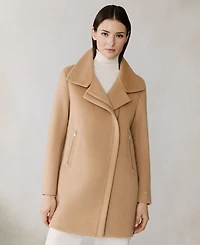 Soia & Kyo Women's Puffer-Bib Asymmetric Zip-Front Coat