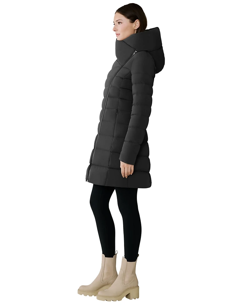 Soia & Kyo Women's Asym Zip Puffer Jacket