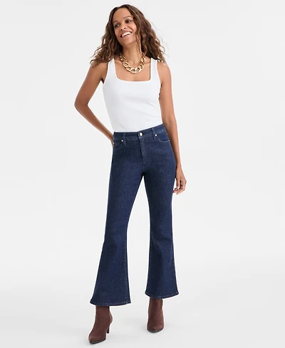 I.n.c. International Concepts Petite High-Rise Flare-Leg Jeans, Macy's Exclusive