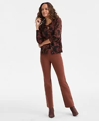I.N.C. International Concepts Petite Printed Button Front Cardigan Mid Rise Bootcut Pants Macys Exclusive