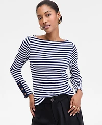 On 34th Women's Button-Cuff Boatneck Top, Macy's Exclusive
