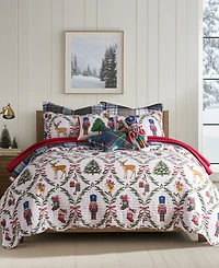 Levtex Festive Nutcrackers Embroidered Decorative Pillow, 14" x 18"