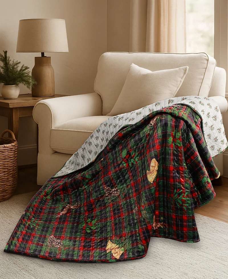 Levtex Merry Tartan Reversible Quilted Throw, 50" x 60"