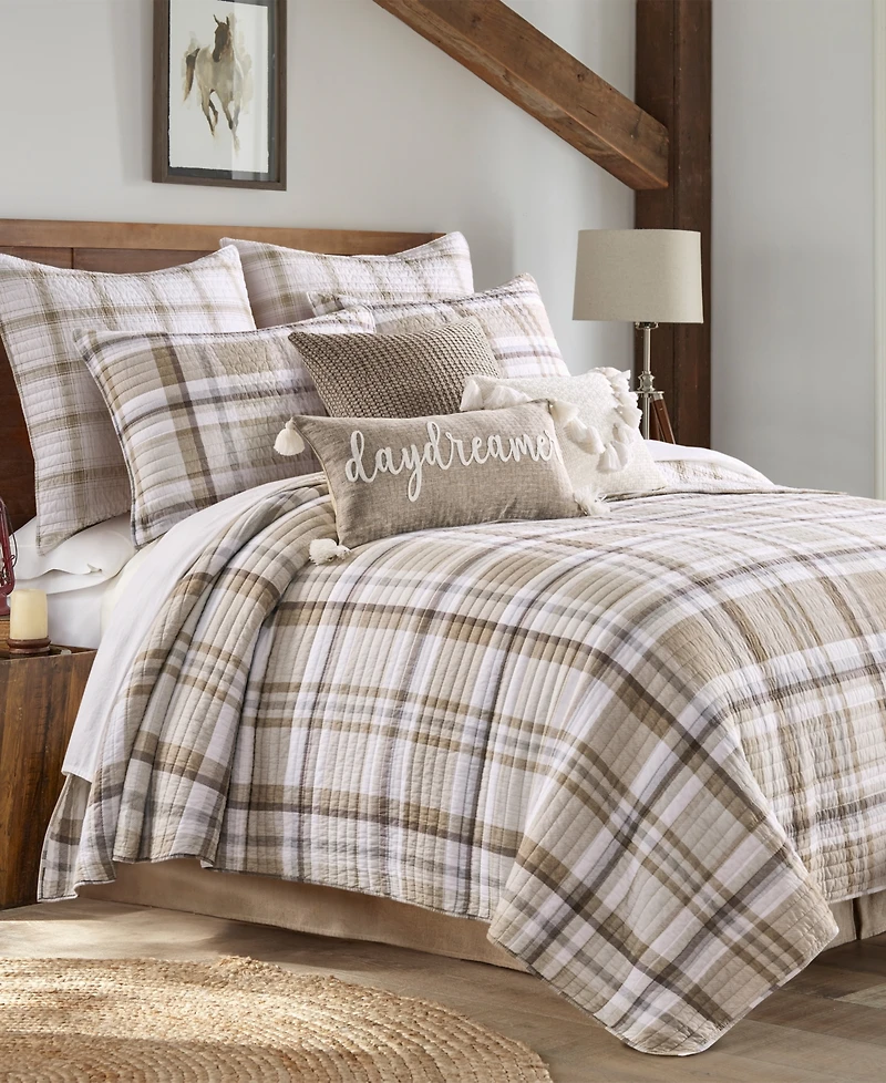 Levtex Spencer Red Plaid Reversible Quilt, Twin