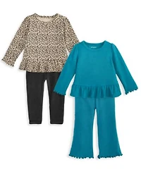 First Impressions Baby Girls Long Sleeve Rib T Shirts Velour Ruffle Back Leggings Flare Leggings Macys Exclusive