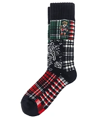 Polo Ralph Lauren Men's Patchwork Bear Embroidered Crew Socks