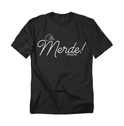 Logovision Men's Emily Paris Oh, Merde! T-Shirt