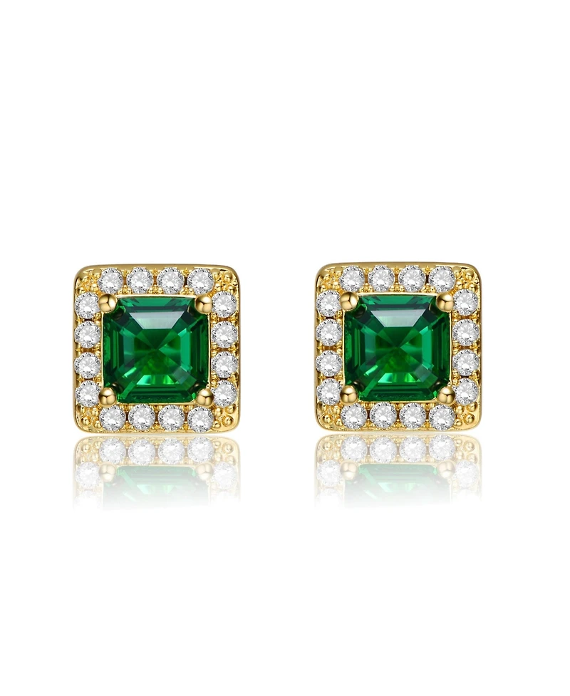 Classy Everyday wear Halo Square Stud Earrings