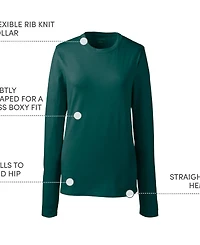 Lands' End Women's Long Sleeve Essential T-shirt