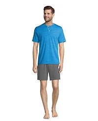 Lands' End Men's Big & Tall Knit Jersey Pajama Shorts