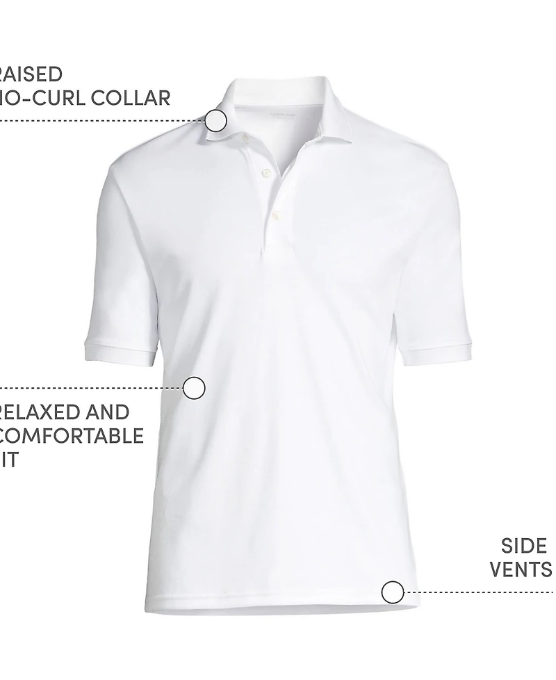 Lands' End Big & Tall School Uniform Short Sleeve Cotton Supima Polo Shirt