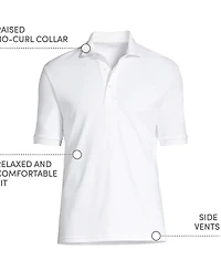 Lands' End Big & Tall School Uniform Short Sleeve Cotton Supima Polo Shirt