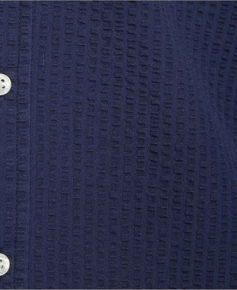 Lands' End Men's Short Sleeve Seersucker Shirt