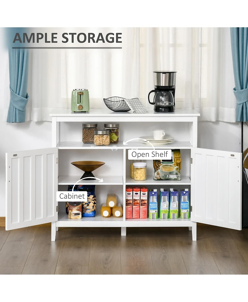 Homcom Hallway Sideboard Buffet Storage Cenza w/ Open Shelf & Cabinet,