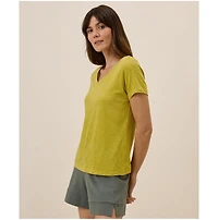 Pact Women's Organic Cotton Featherweight Slub V-Neck Tee
