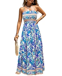 Cupshe Women's Papaya Punch Floral Maxi Beach Dress
