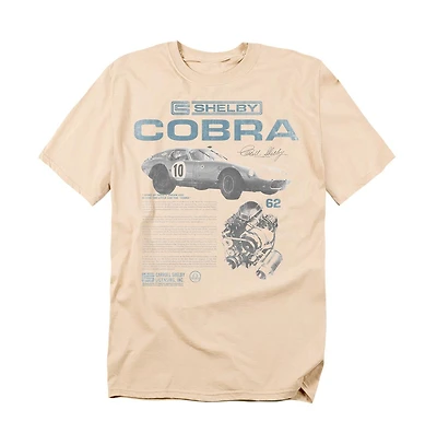 Logovision Men's Shelby Cobra Racing Infographic T-Shirt