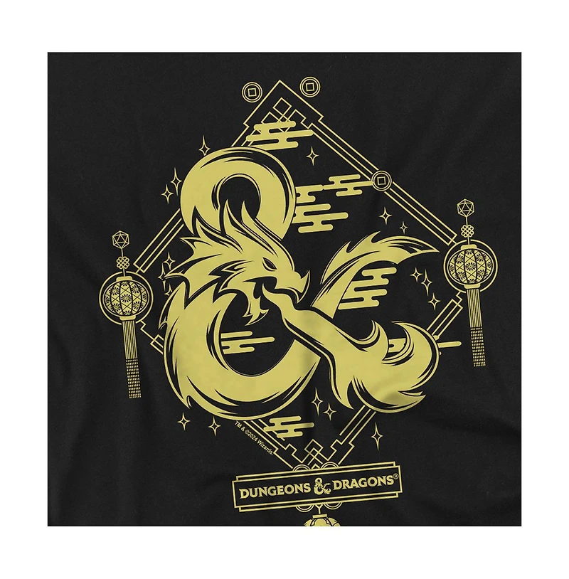 Logovision Men's Dungeons And Dragons Year Of The Dragon Gold Logo T-Shirt