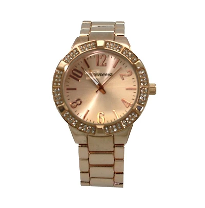 Rose Gold Elegant Rhinestiones Women Watch