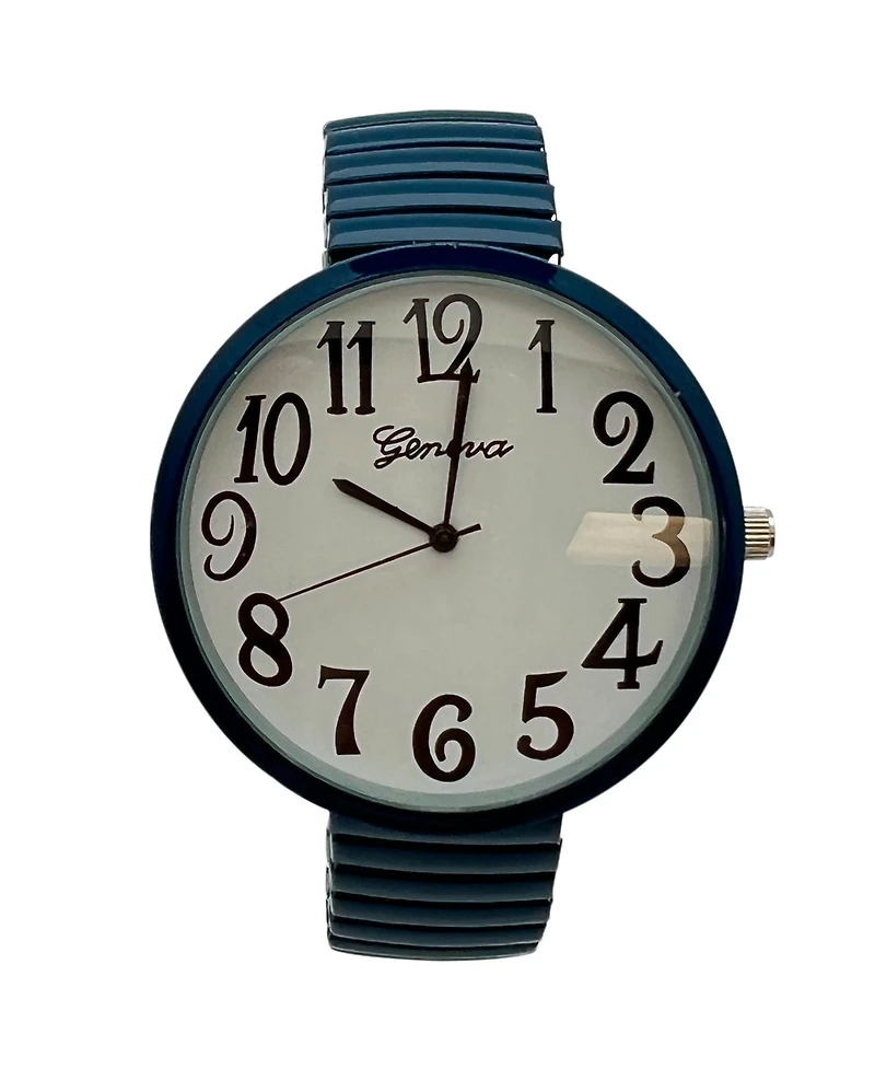 Navy Big Face Fun Colors Women Watch