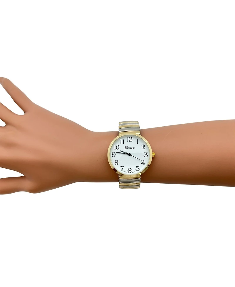 Two Tone Stretch Small Face Everyday Classic Women Watch