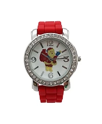 Olivia Pratt Bright Red Merry Christmas Silicone Band Themed Women Watch