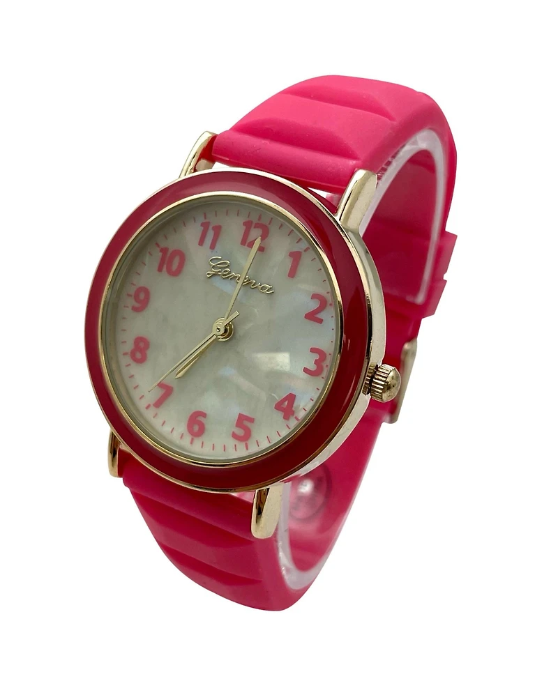 Olivia Pratt Solid Vibrant Color Everyday Silicone Women Watch