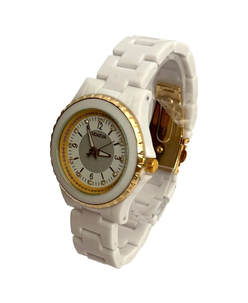 Olivia Pratt White Every Day Acrylic Band Women Watch