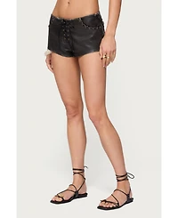 Edikted Women's Lace Up Micro Shorts