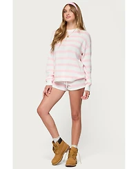 Edikted Women's Amaris Oversized Striped Knit Sweater