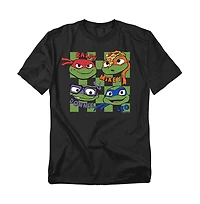 Logovision Men's Tmnt Mutant Mayhem Turtle Heads T-Shirt