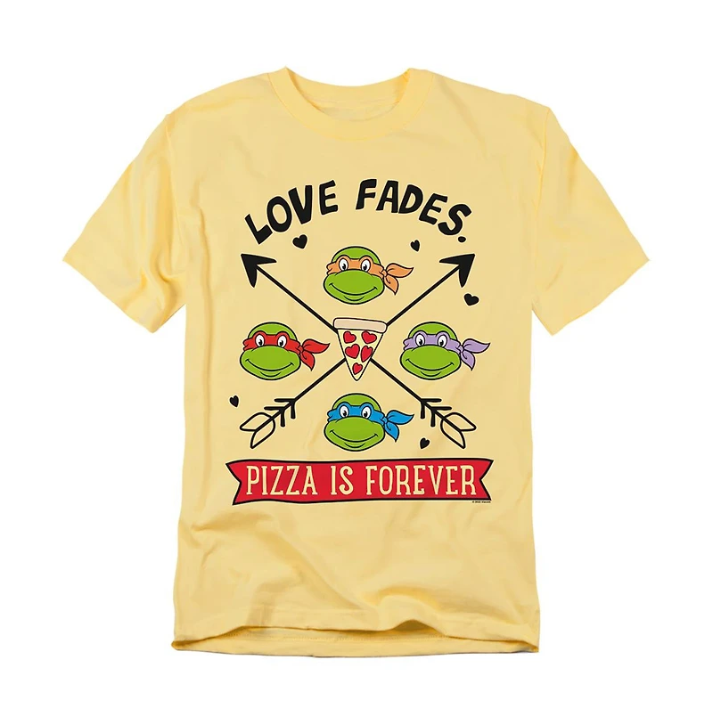 Logovision Men's Teenage Mutant Ninja Turtles Pizza Is Forever T-Shirt
