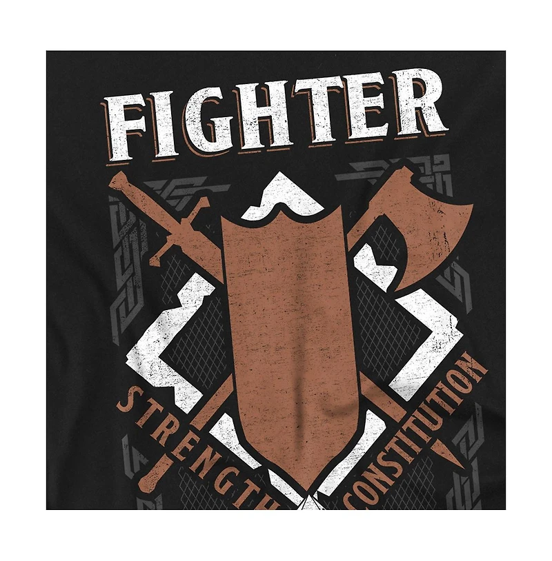 Logovision Men's Dungeons Dragons Fighter Strength Constitution T-Shirt