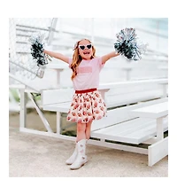 Sweet Wink Toddler Girls Cheer Pearl Patch Short Sleeve T-Shirt