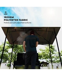 Outsunny 5' x 8' Grill Gazebo Canopy Replacement Cover Only,