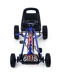 4-Wheel Kids Ride-On Pedal Powered Bike Go-Kart Racer Car Outdoor Play Toy - Blue