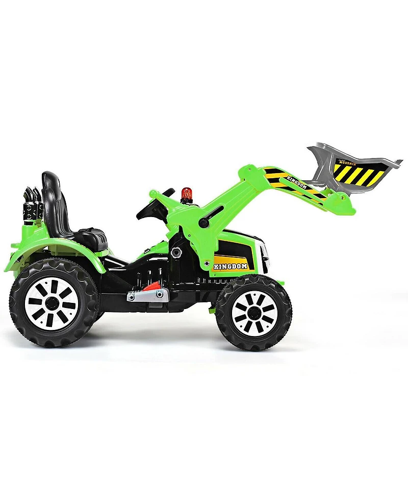 12V Battery Powered Kids Ride-On Dumper Truck - Green