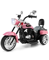 6V 3-Wheel Kids Motorcycle - Pink