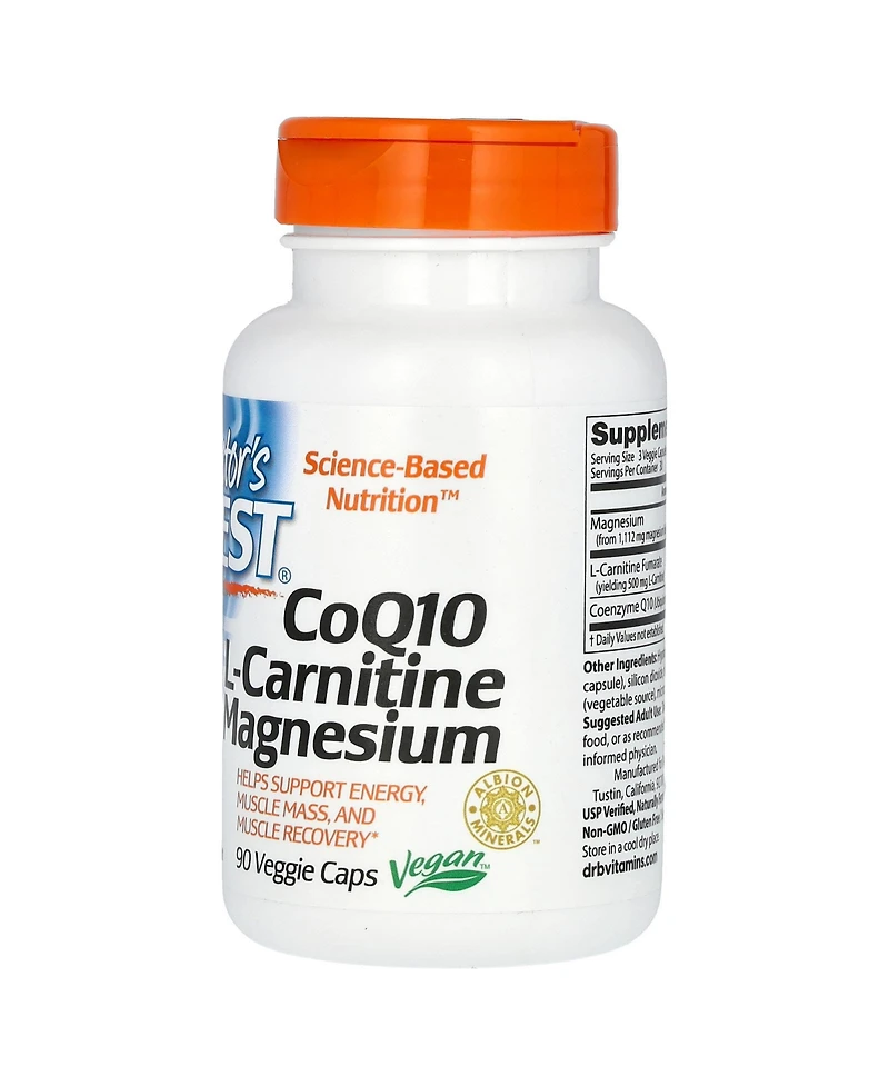 Doctor's Best CoQ10 L-Carnitine Magnesium - 90 Veggie Caps