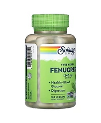 Solaray True Herbs Fenugreek - 180 VegCaps (620 mg per Capsule)