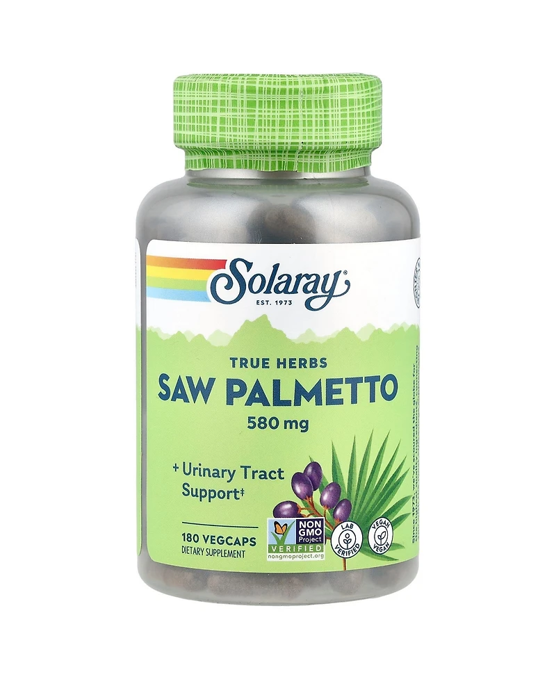 Solaray True Herbs Saw Palmetto 580 mg - 180 VegCaps